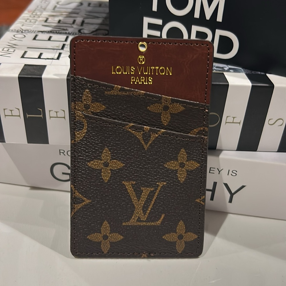 Monogram Key & Card Holder - Brown